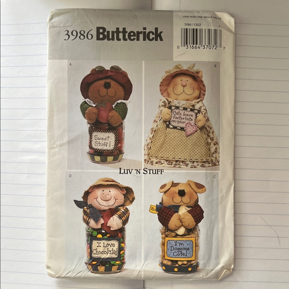 Pattern 3986 for Jar Covers - Luv ‘N Suff - Craft Pattern